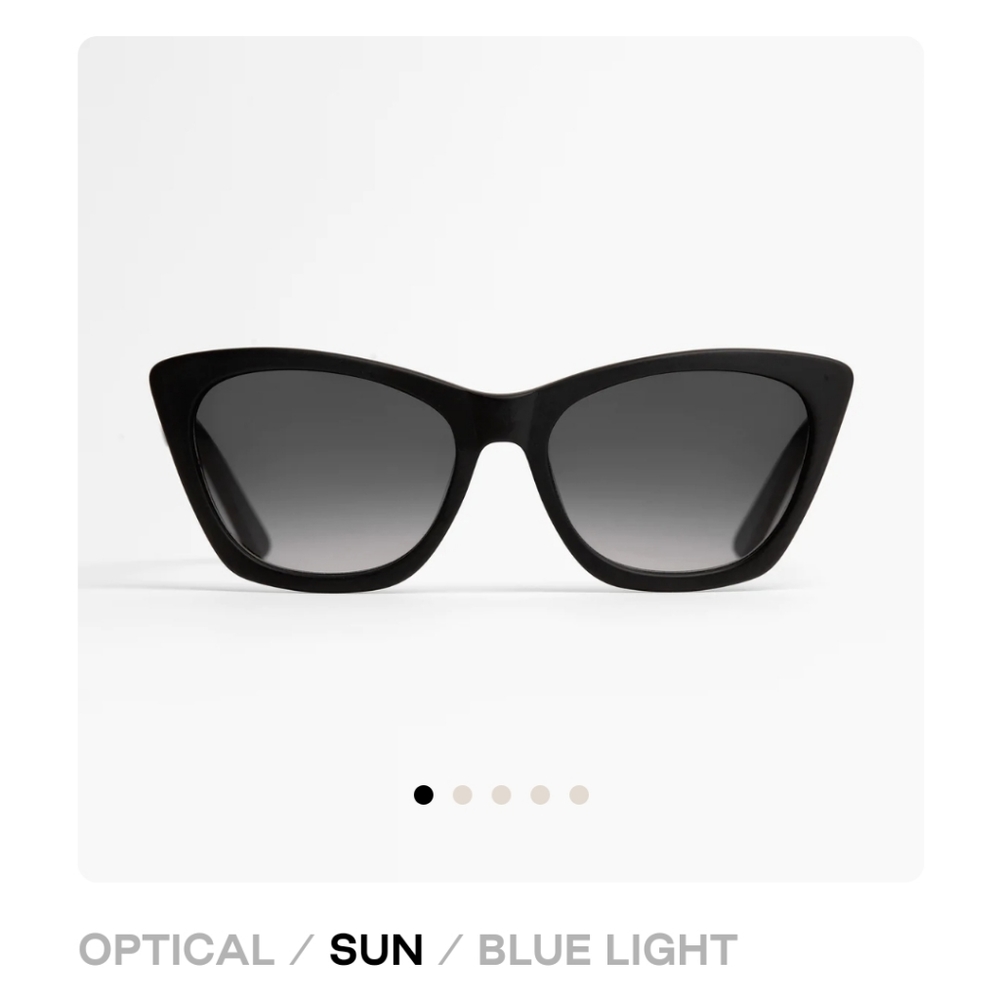 DL Eyewear Rose Matte Black sunglassss